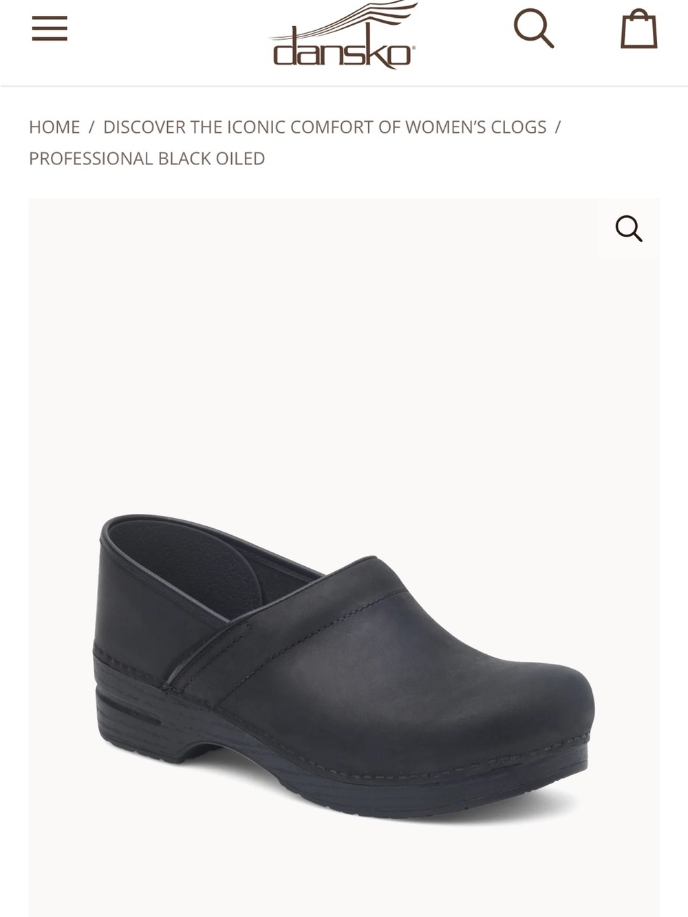 NIB DANSKO Women's Professional Oiled Clog in Black Sz 39